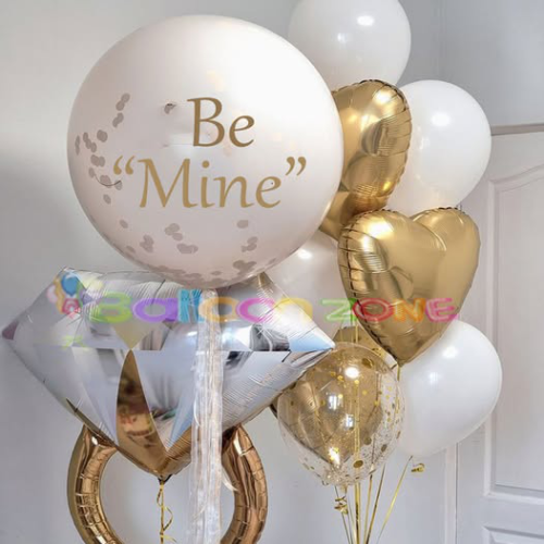 Engaged in Love: Romantic Customized balloons bouquet